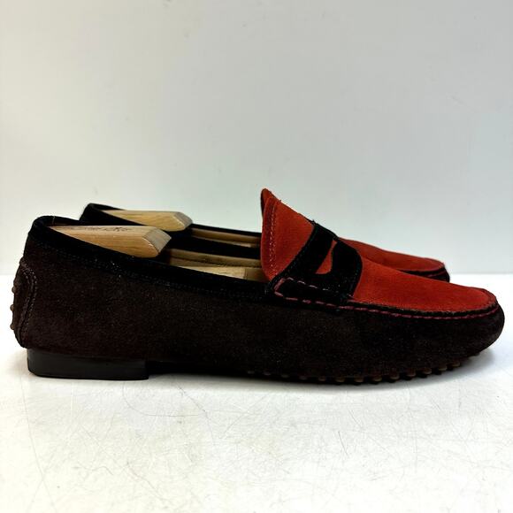 NEW HEEL Ralph Lauren Purple Label Penny Loafer Suede Driver Made in Italy 9.5 D main image 8